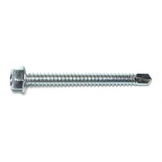 BUILDRIGHT Self-Drilling Screw, #14 x 2-1/2 in, Zinc Plated Steel Hex Head Hex Drive, 35 PK 09793